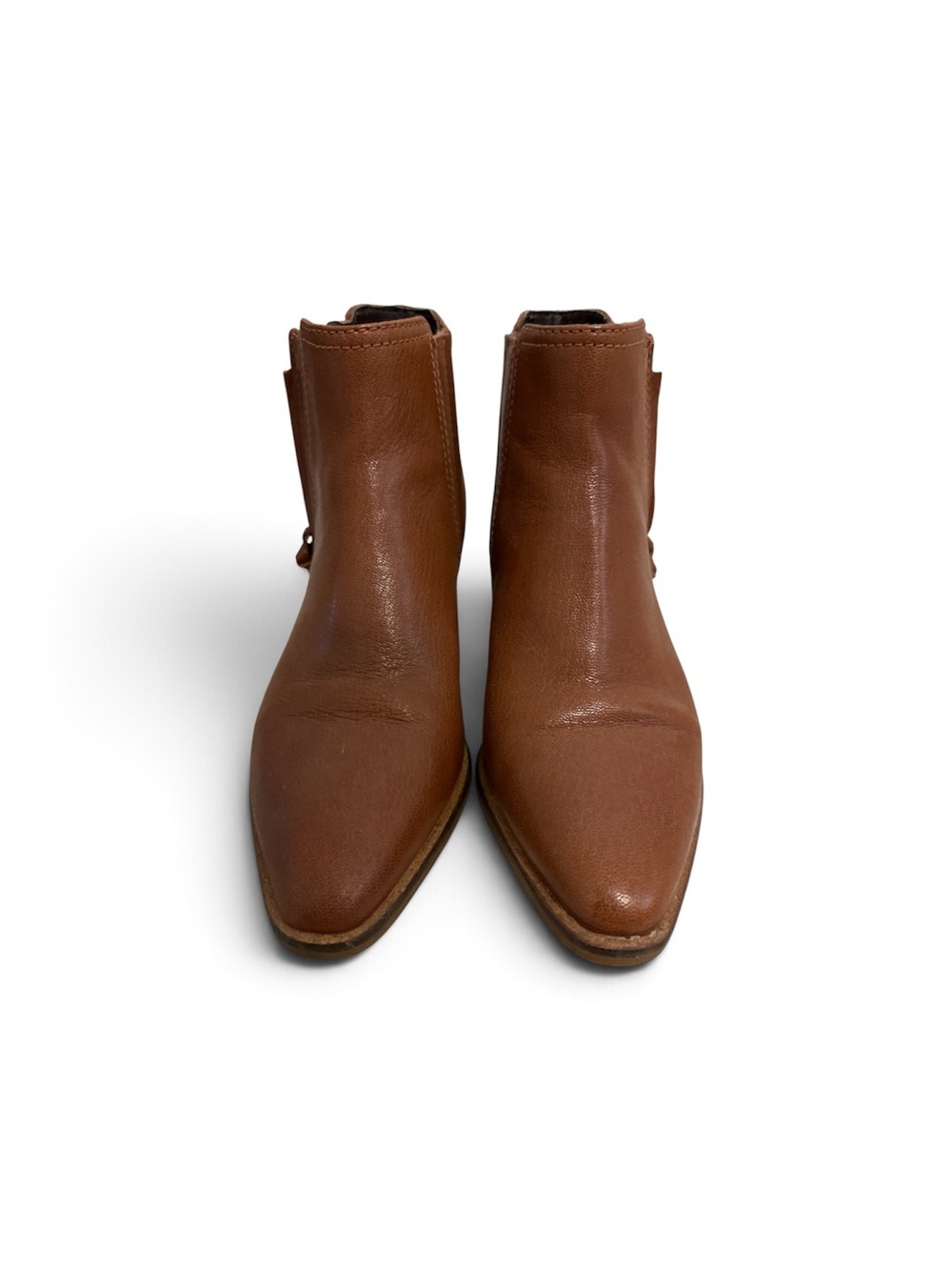 Cole Haan Brown Leather Pointed Ankle Booties